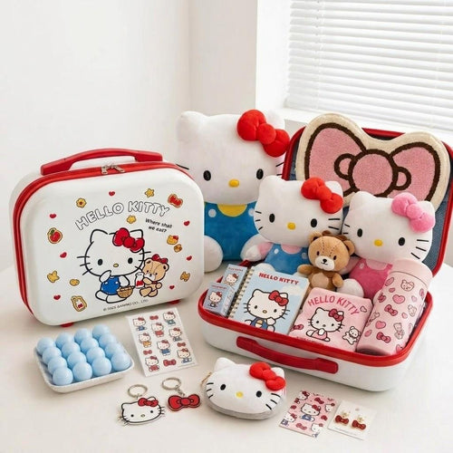 White [Basket] Hello Kitty Bear Storage Box, 14-inch