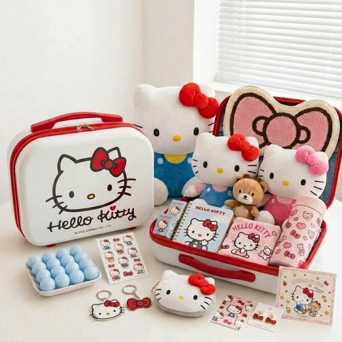 White [Avatar] Hello Kitty Handheld Storage Box, 14-inch