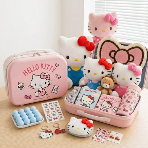 Pink [Food] Hello Kitty Bear Storage Box, 14-inch