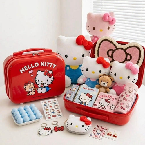 Red [Cookie] Hello Kitty Bear Storage Box, 14-inch