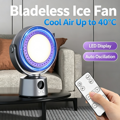 Portable Bladeless Circulation Fan with LED Camping Light