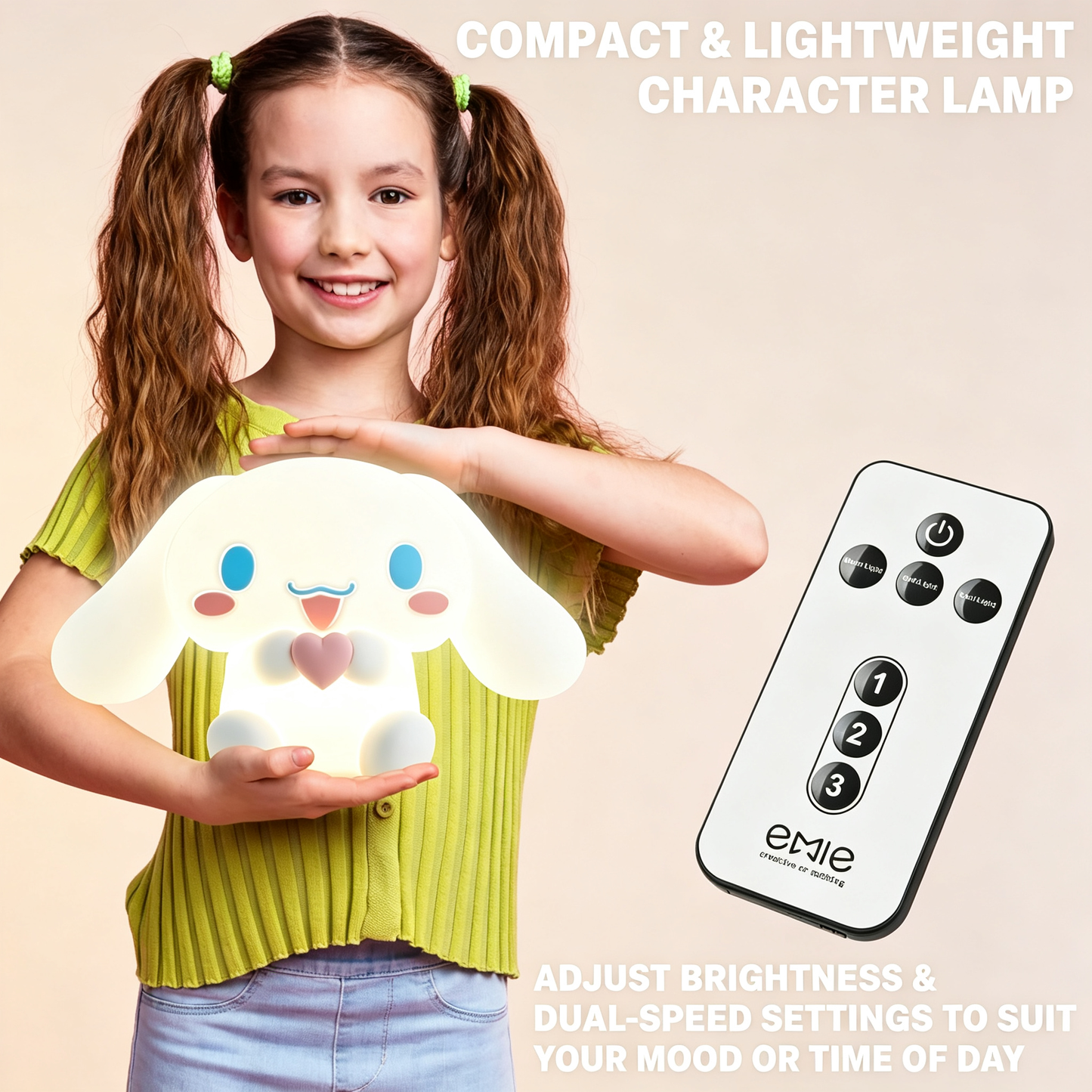 Cute Dog Silicone Night Light, Rechargeable Remote Kids Bedside Lamp