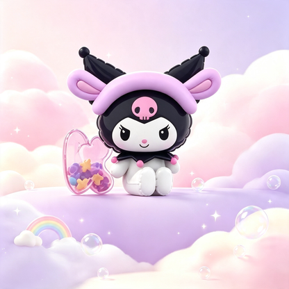 Cute Character Figurine Collectible Toy with Colorful Bead Accessories