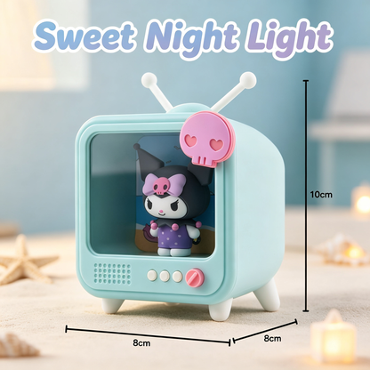 Retro TV Shape Character Night Light Decor Ornament