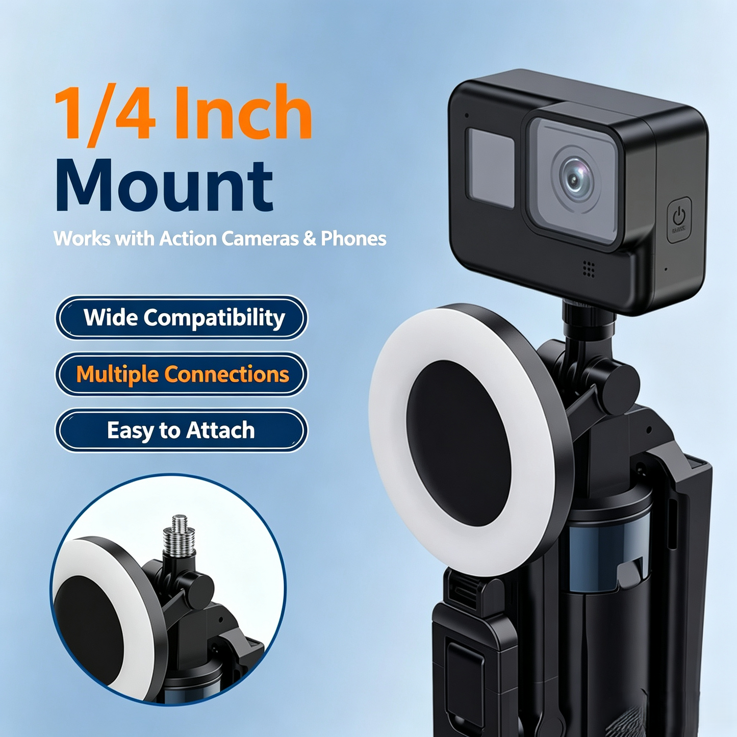 1.8M Auto Tracking Gimbal Selfie Stick Tripod