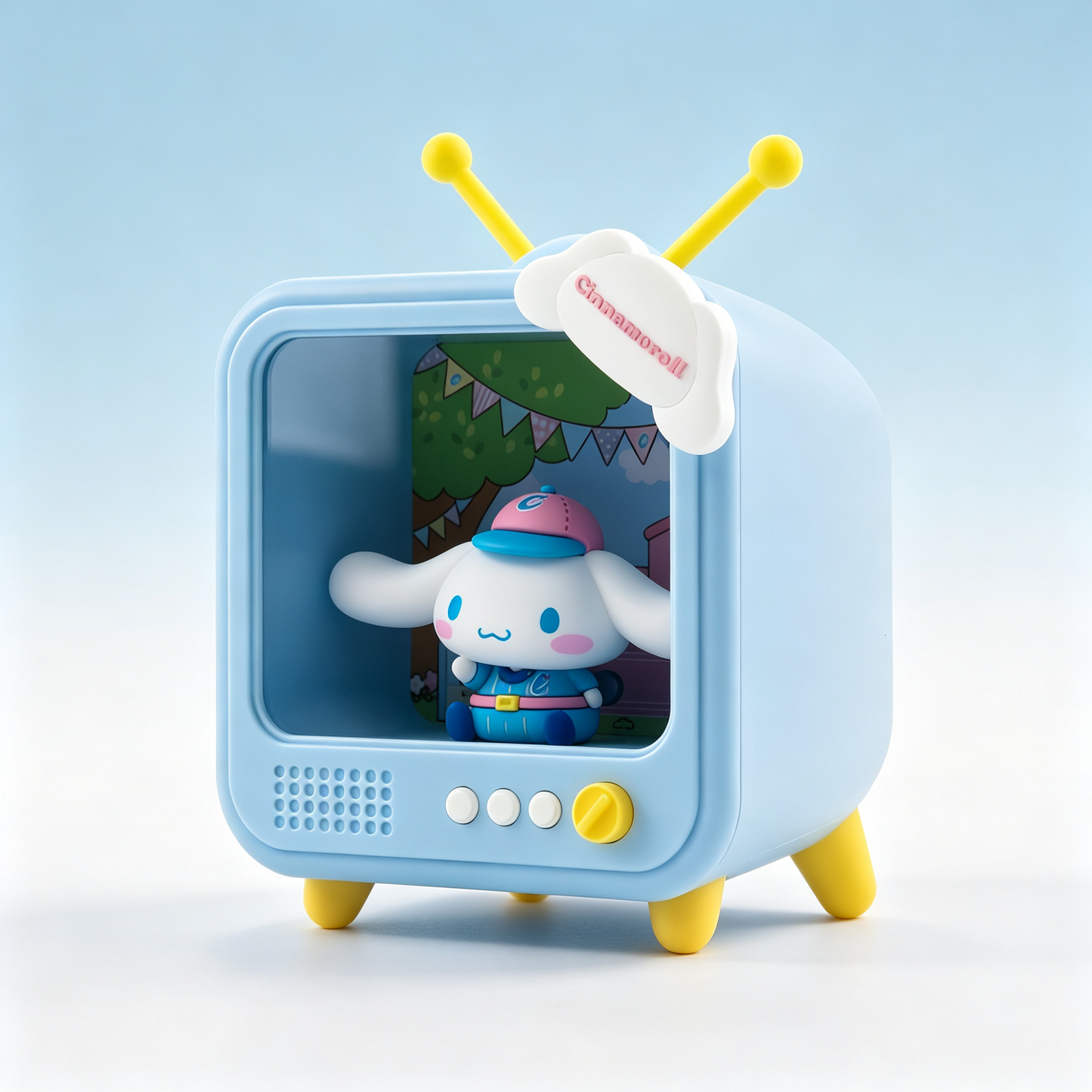 Retro TV‑Shaped Character Night Light Desktop Ornament Collectible Figure