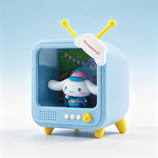 Retro TV‑Shaped Character Night Light Desktop Ornament Collectible Figure