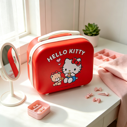 Red [Cookie] Hello Kitty Bear Storage Box, 14-inch