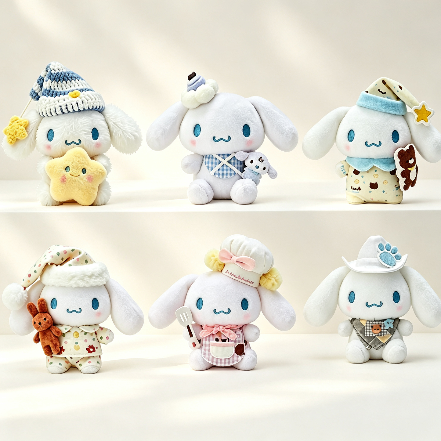 Cute Themed Costume Plush Doll Set, Soft Stuffed Toy for Collection &amp; Gifting