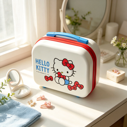 White [Butterfly] Hello Kitty Bear Storage Box, 14-inch