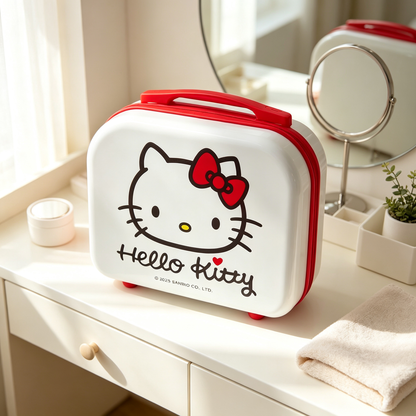 White [Avatar] Hello Kitty Handheld Storage Box, 14-inch