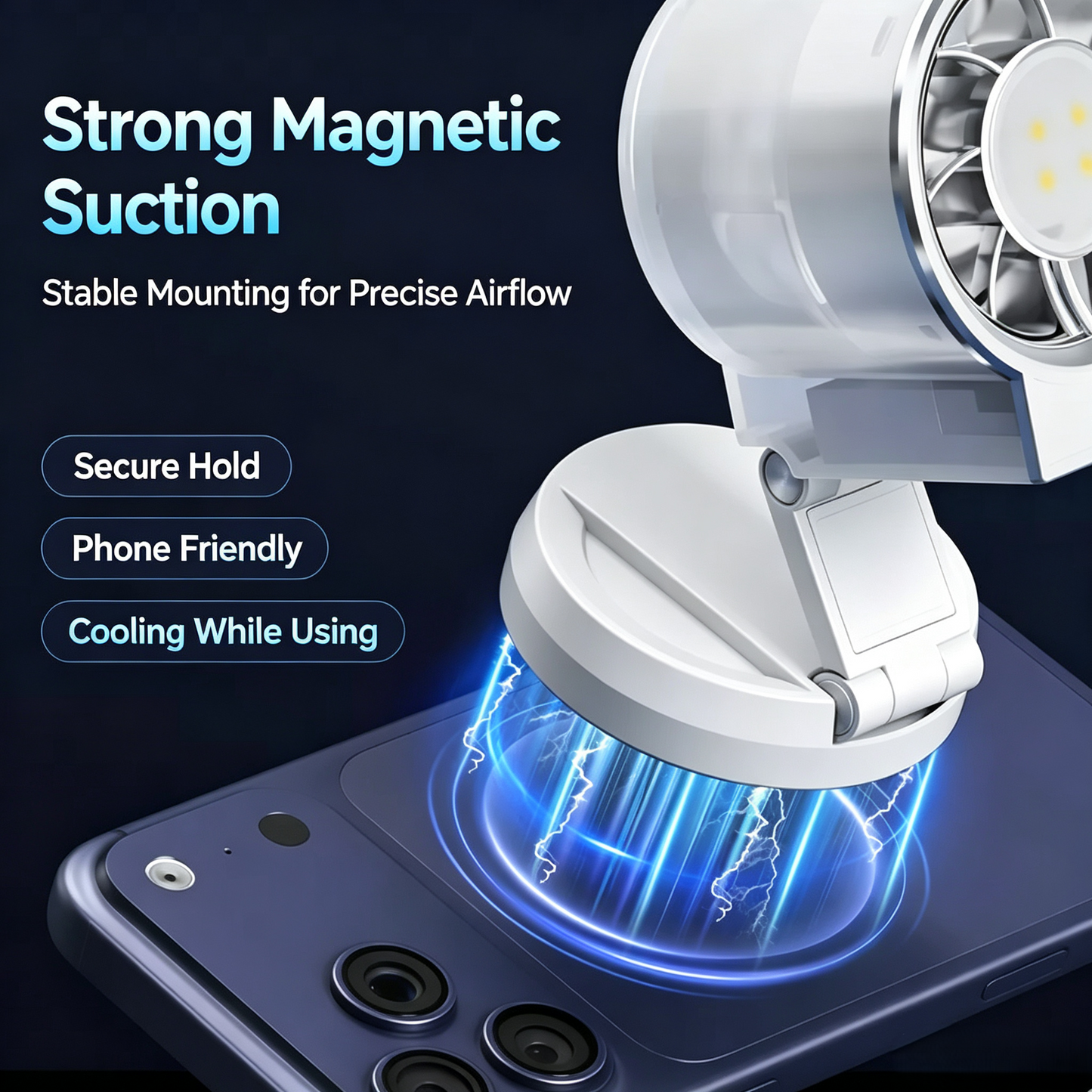 Magnetic Foldable Phone Cooling Fan