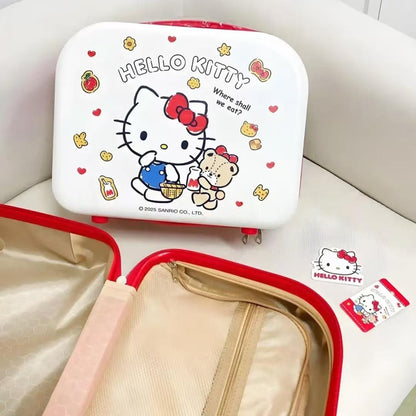 White [Basket] Hello Kitty Bear Storage Box, 14-inch