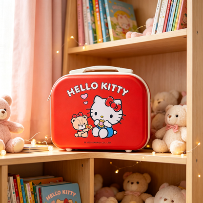 Red [Cookie] Hello Kitty Bear Storage Box, 14-inch