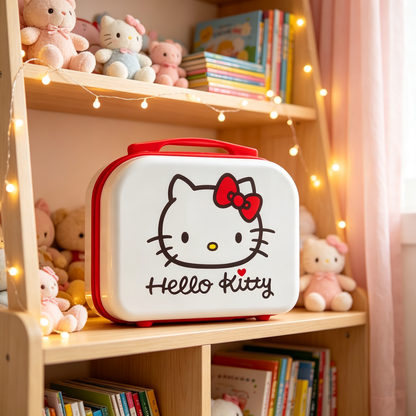 White [Avatar] Hello Kitty Handheld Storage Box, 14-inch