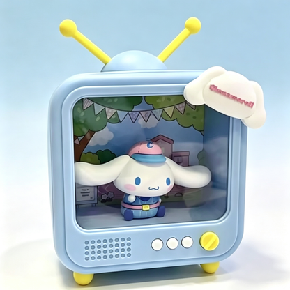 Retro TV‑Shaped Character Night Light Desktop Ornament Collectible Figure