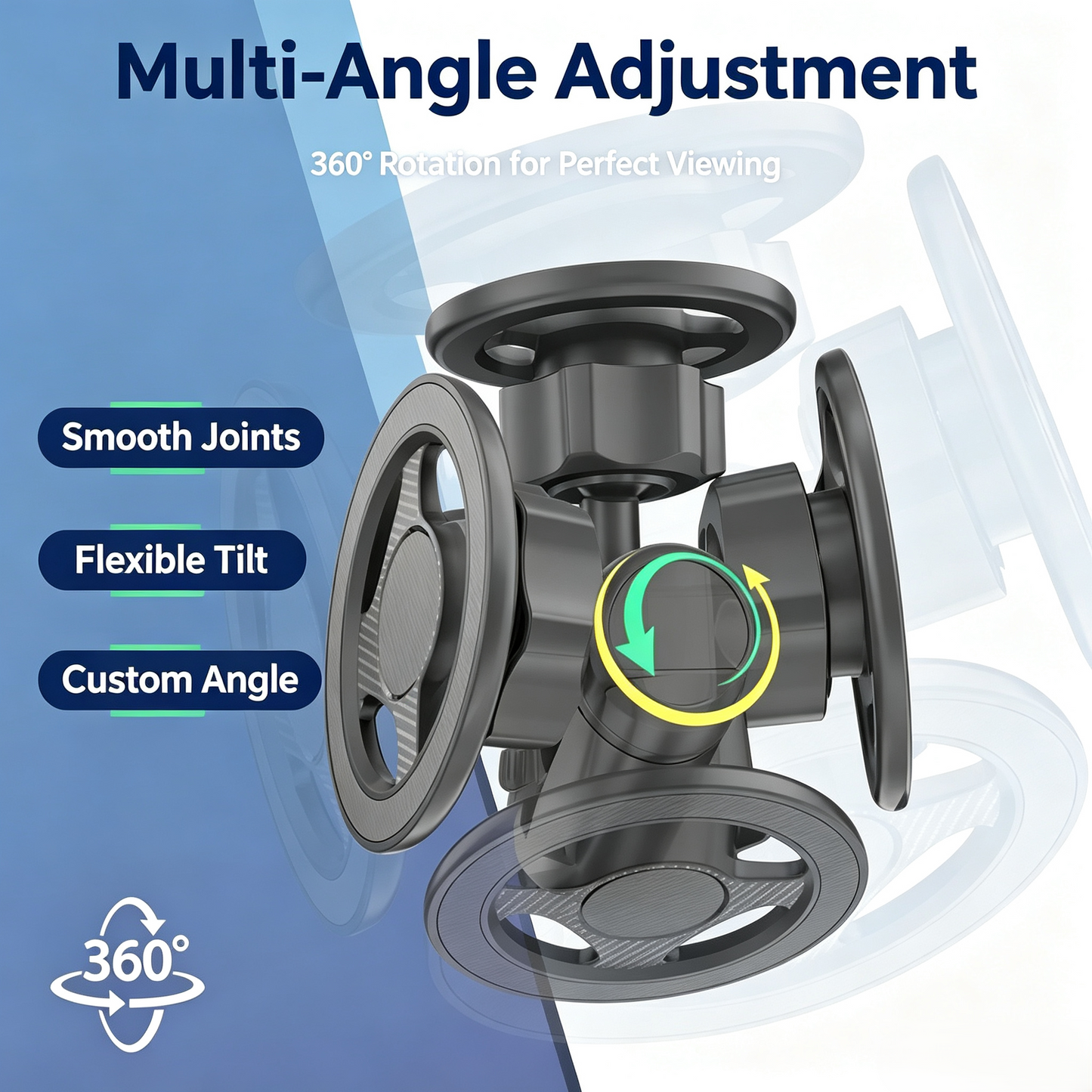 Portable Magnetic Clip-On Phone Mount