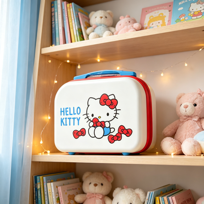 White [Butterfly] Hello Kitty Bear Storage Box, 14-inch