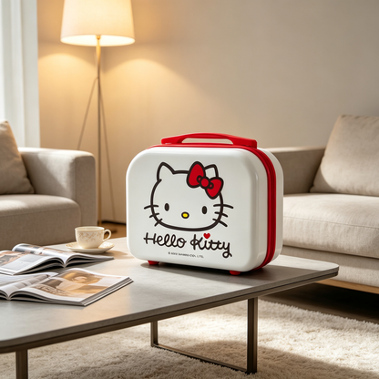 White [Avatar] Hello Kitty Handheld Storage Box, 14-inch