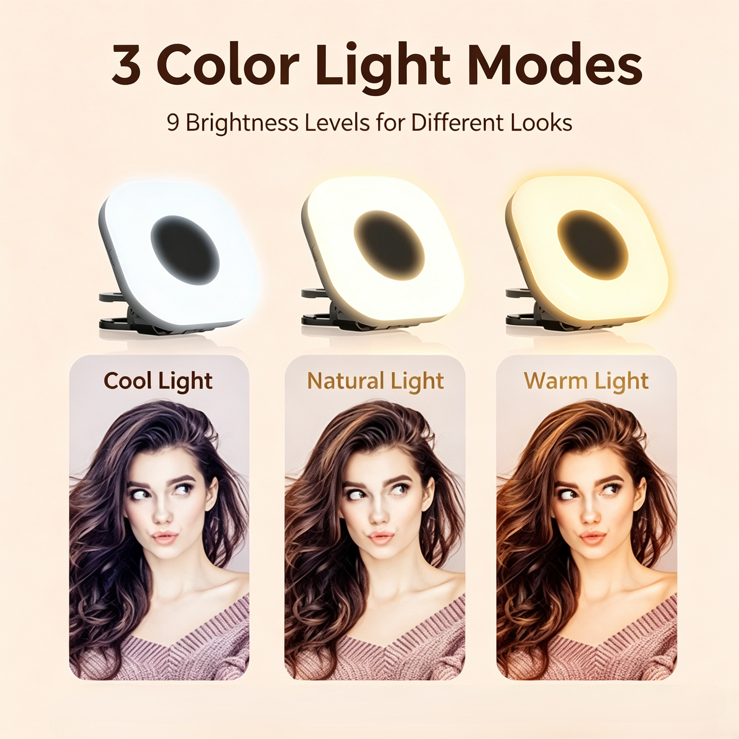 Portable Clip-On Selfie Ring Fill Light