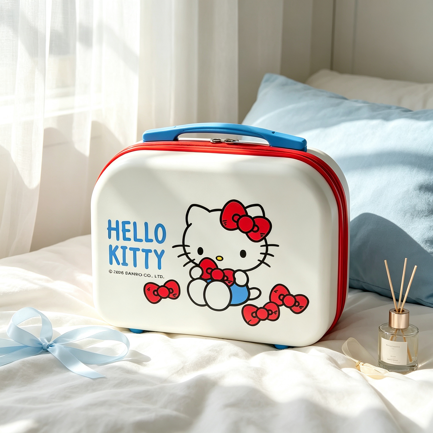 White [Butterfly] Hello Kitty Bear Storage Box, 14-inch