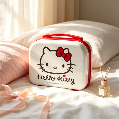 White [Avatar] Hello Kitty Handheld Storage Box, 14-inch