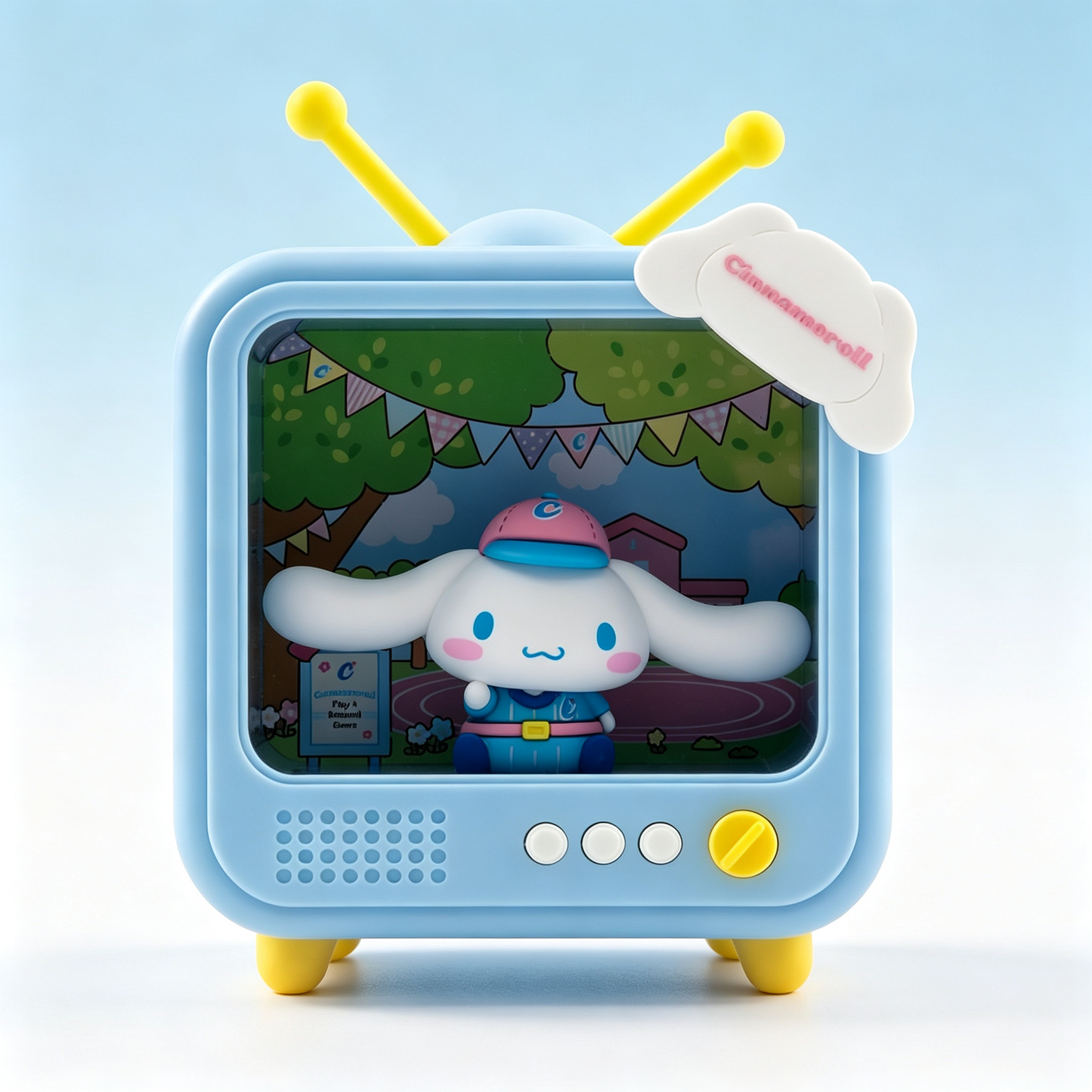 Retro TV‑Shaped Character Night Light Desktop Ornament Collectible Figure