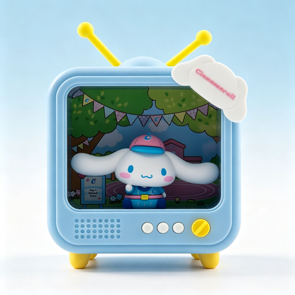 Retro TV‑Shaped Character Night Light Desktop Ornament Collectible Figure