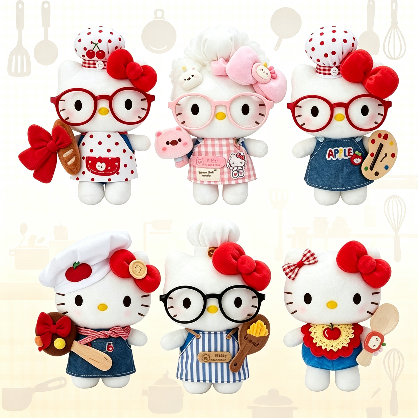 Cute Cartoon Plush Collectible Dolls, Soft Stuffed Figure for Display &amp; Gift